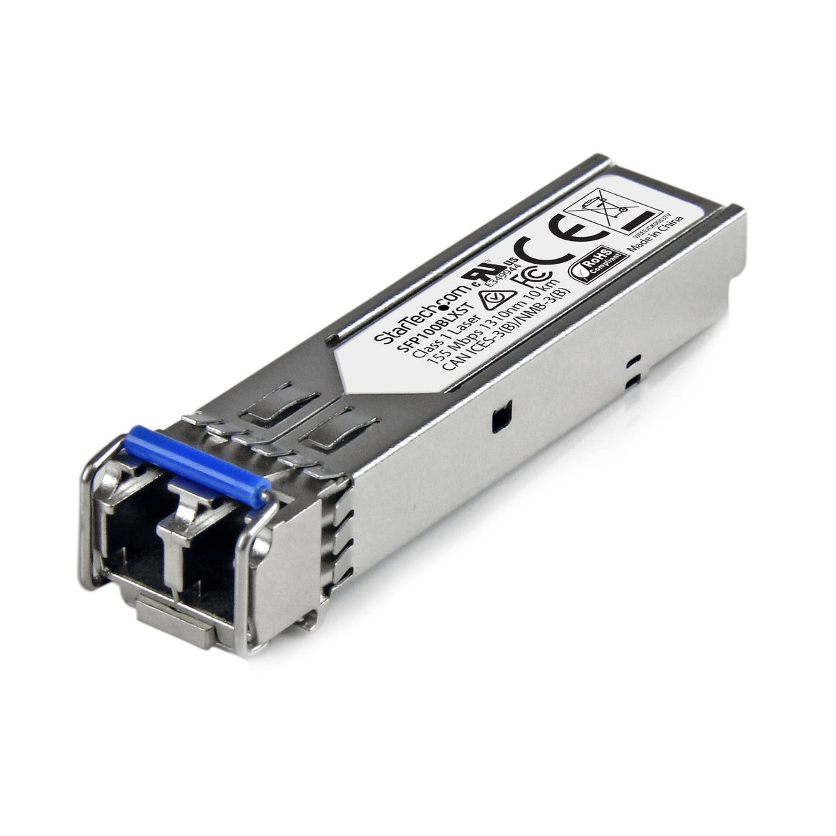 StarTech.com MSA Uncoded SFP Module - 100BASE-LX - 100MbE Single Mode Fiber (SMF) Optic Transceiver - 100Mb Ethernet SFP - LC 10km - 1310nm - DDM