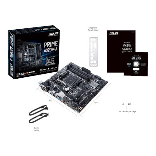 ASUS PRIME A320M-A motherboard AMD A320 Socket AM4 micro ATX