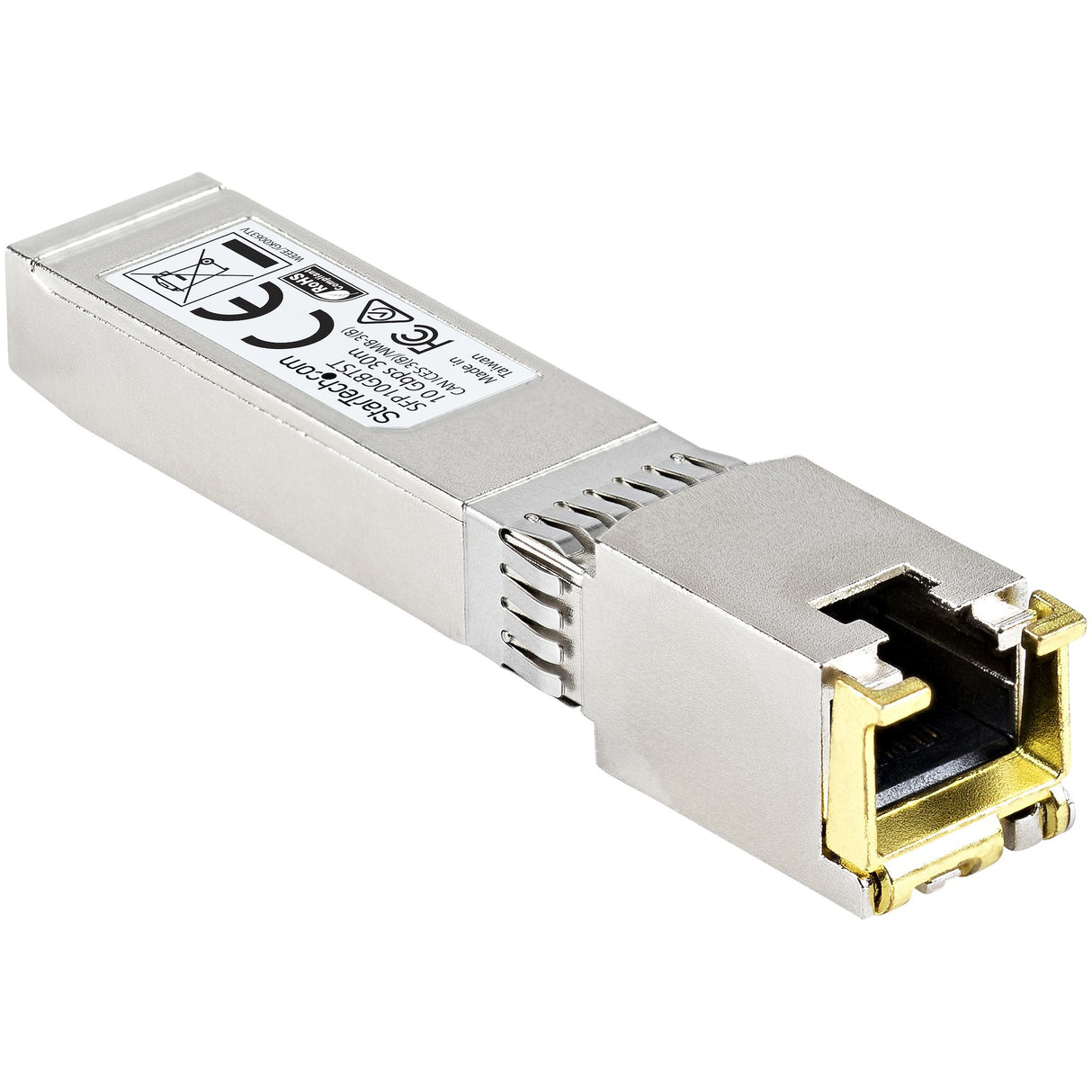 StarTech.com MSA Uncoded SFP+ Module - 10GBASE-T - SFP to RJ45 Cat6/Cat5e - 10GE Gigabit Ethernet SFP+ - RJ-45 30m
