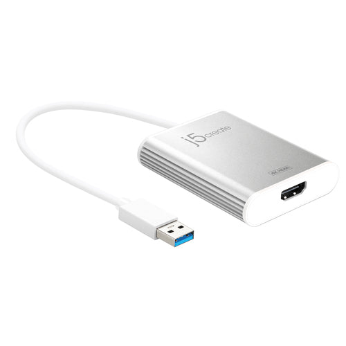 j5create JUA354 USB™ 3.0 to 4K HDM™ Display Adapter, Silver