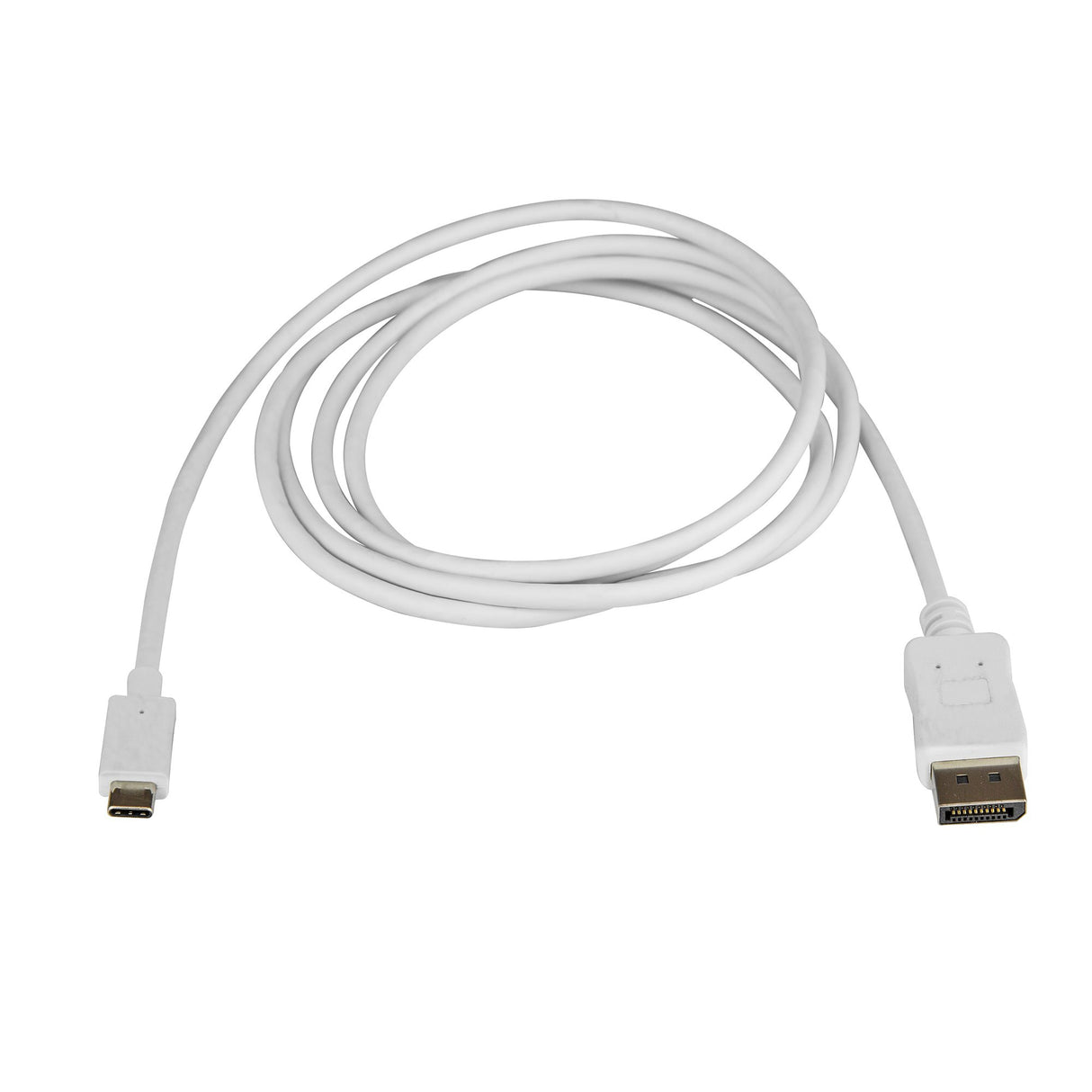 StarTech.com 6ft (1.8m) USB C to DisplayPort 1.2 Cable 4K 60Hz - USB-C to DisplayPort Adapter Cable HBR2 - USB Type-C DP Alt Mode to DP Monitor Video Cable - Works with Thunderbolt - White