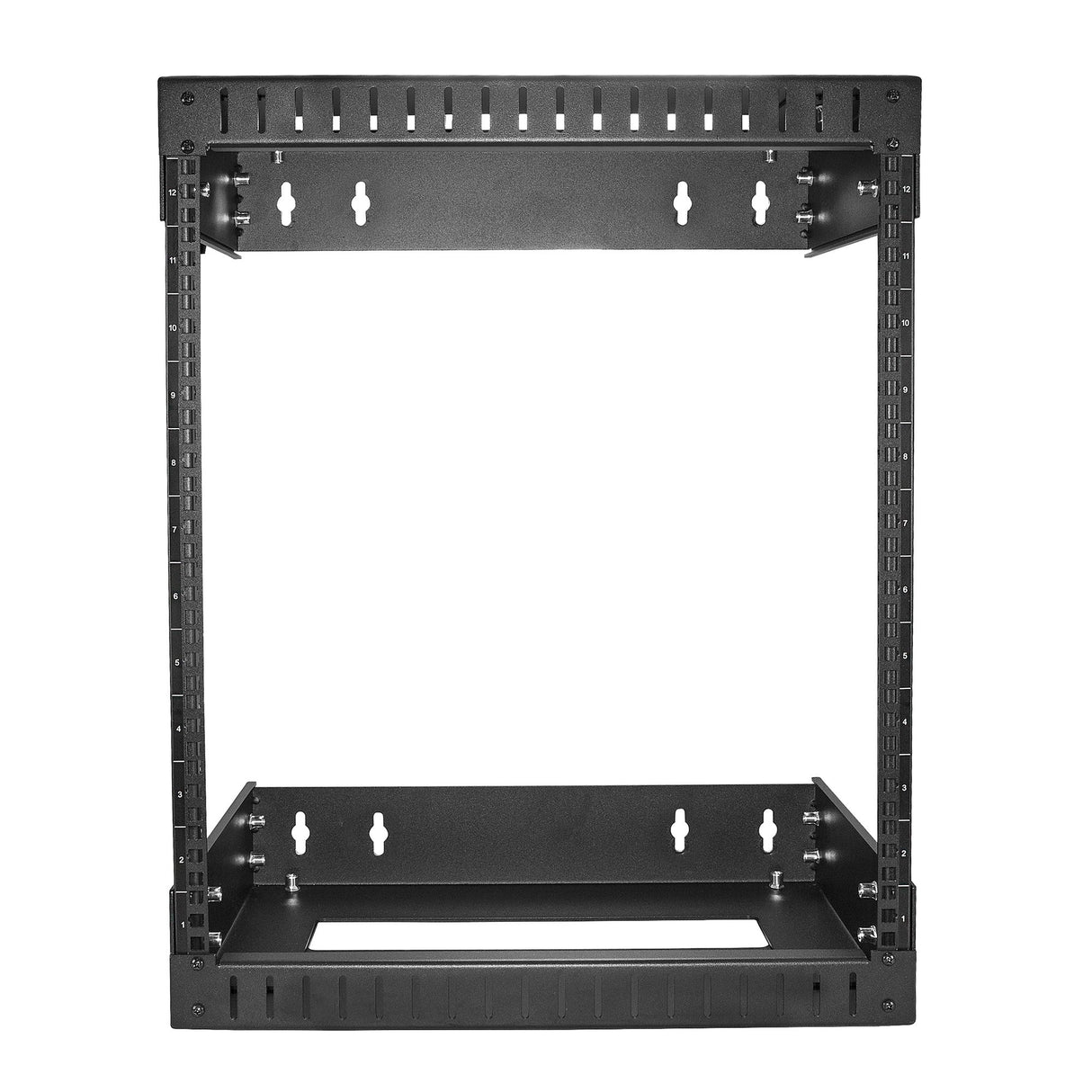 StarTech.com 2-Post 12U Heavy-Duty Wall Mount Network Rack, 19" Open Frame Server Rack with Adjustable Depth, Wall Mount Data Rack for IT / AV / Patch Panel / Computer Equipment - Cage Nuts and Screws Included