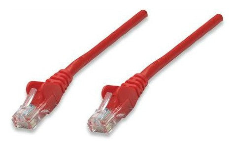 Intellinet Network Patch Cable, Cat6, 15m, Red, CCA, U/UTP, PVC, RJ45, Gold Plated Contacts, Snagless, Booted, Lifetime Warranty