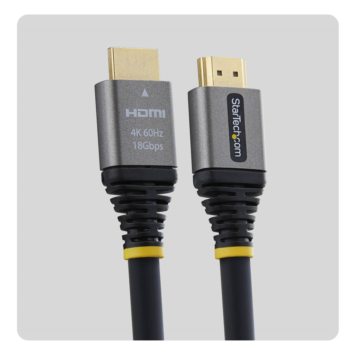 StarTech.com 25ft (7.6m) Premium Certified High Speed HDMI Cable, 4K 60Hz/1440p 144Hz, HDMI 2.0 Cable with HDR10/ARC, 18Gbps, 4K HDMI Cord for Monitor/TV/Display, High-Flex TPE Jacket