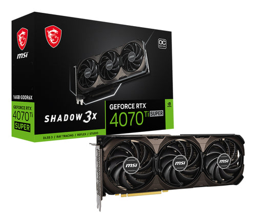 MSI GeForce RTX 4070 Ti SUPER 16G SHADOW 3X OC NVIDIA 16 GB GDDR6X