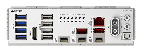 GIGABYTE X870 AORUS STEALTH ICE Motherboard - Supports AMD Ryzen 9000 CPUs, 16+2+2 Phases Digital VRM, up to 8200Hz DDR5 (OC), 2xPCIe 5.0 + 2xPCIe 4.0, Wi-Fi 7, 5 GbE LAN, USB 4
