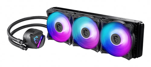 MSI MAG CORELIQUID 360R V2 Liquid CPU Cooler '360mm Radiator, 3x 120mm ARGB PWM Fan, ARGB lighting, Center Supported, Compatible with Intel and AMD Platforms, Latest LGA 1700 ready'