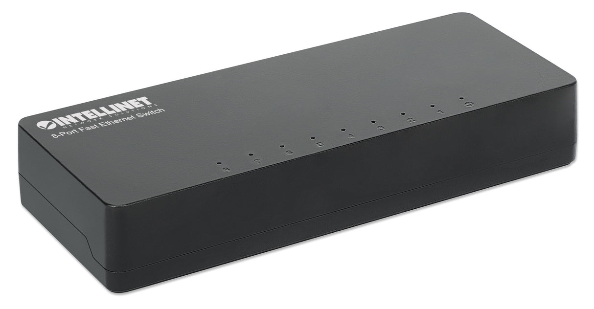 Intellinet 8-Port Fast Ethernet Switch Desktop Size, Plastic, IEEE 802.3az (Energy Efficient Ethernet), Black