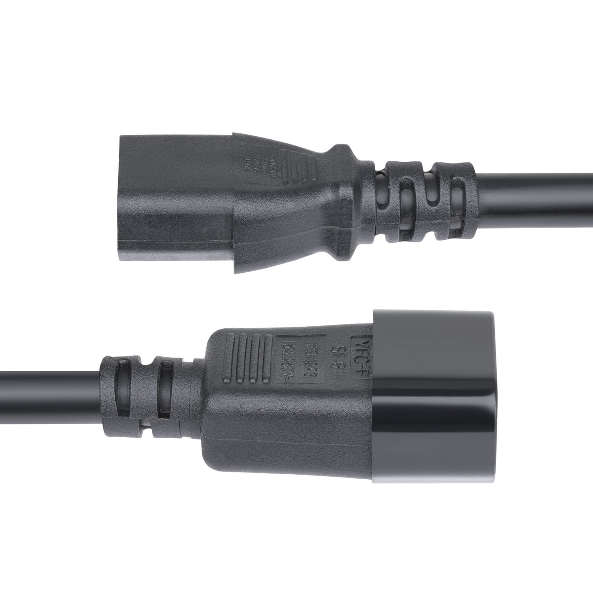 StarTech.com 15ft (4.5m) Power Extension Cord, C14 to C13 PDU Power Cord, 15A 250V, 14AWG, AC Power Cable for PDU/Power Supply, UL Listed