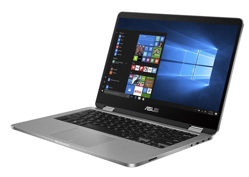ASUS Vivobook Flip TP401MA-Q1S-CB laptop Intel® Pentium® Silver N5000 Hybrid (2-in-1) 35.6 cm (14") Touchscreen HD 4 GB LPDDR4-SDRAM 128 GB SSD Wi-Fi 5 (802.11ac) Windows 10 Home in S mode Grey