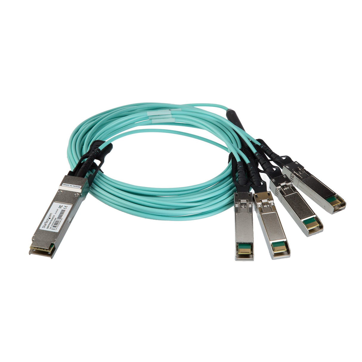 StarTech.com AOC Breakout Cable for Cisco QSFP-4X10G-AOC3M - 3m/9.84ft 40G 1x QSFP+ to 4x SFP+ AOC Cable - 40GbE QSFP+ Active Optical Fiber - 40Gbps QSFP Plus/Transceiver Module Breakout Cable - C9300 C3850