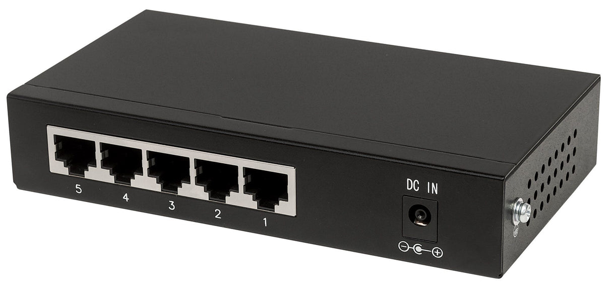 Intellinet 5-Port Gigabit Ethernet PoE+ Switch, 4 x PSE Ports, IEEE 802.3at/af Power over Ethernet (PoE+/PoE) Compliant, 60 W, Desktop