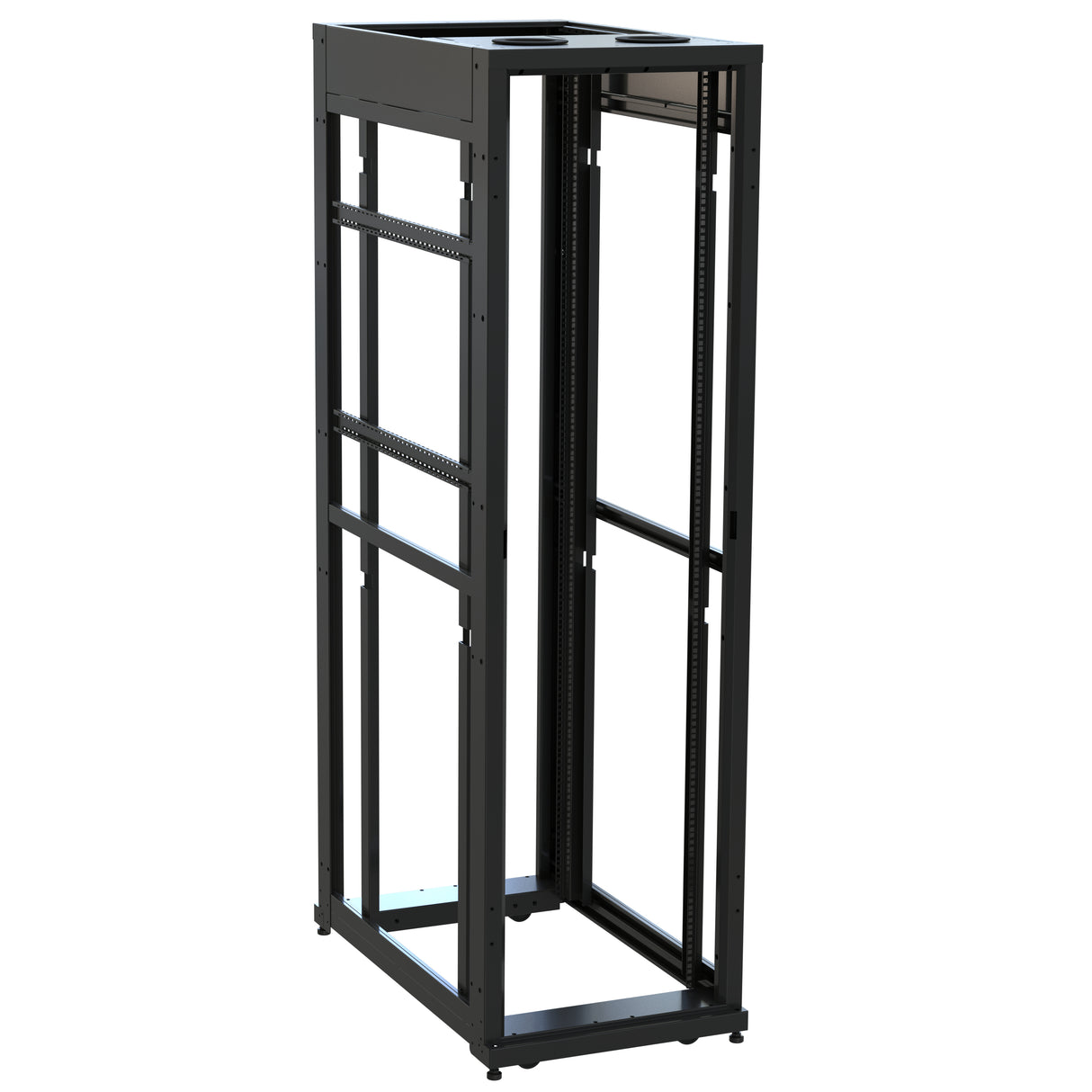 Middle Atlantic 45 RU SNE Series Rack Frame, 42 Inches Deep, 24 Inches Wide with Cage Nut Rackrail