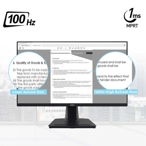 MSI Pro MP251 computer monitor 62.2 cm (24.5") 1920 x 1080 pixels Full HD LED Black