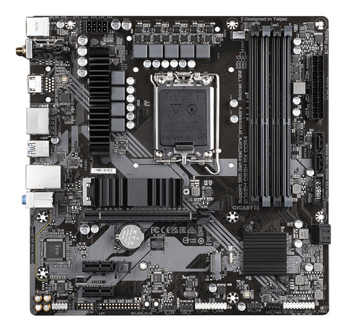GIGABYTE B760M DS3H AX DDR4 Motherboard - Supports Intel Core 14th Gen CPUs, 6+2+1 Phases Digital VRM, up to 5333MHz DDR4 (OC), 2xPCIe 4.0 M.2, Wi-Fi 6E, 2.5GbE LAN, USB 3.2 Gen2
