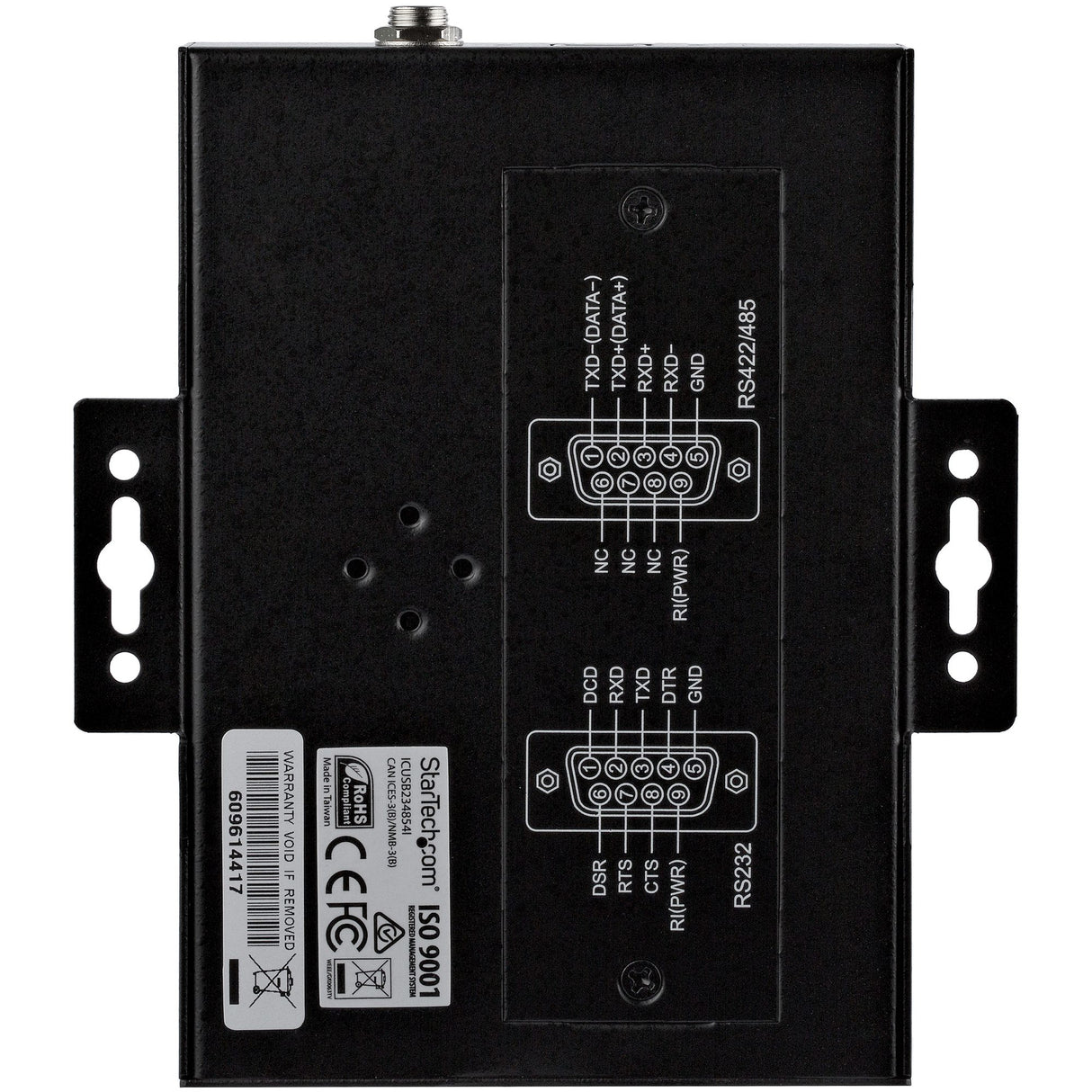 StarTech.com 4 Port Serial Hub USB to RS232/RS485/RS422 Adapter - Industrial USB 2.0 to DB9 Serial Converter Hub - IP30 Rated - Din Rail Mountable Metal Serial Hub - 15kV ESD Protection - TAA