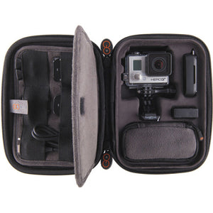 GoCase Hero4 hardshell Action Cam water resistant case with molded insert for GoPro HERO4 waterproof zipper and removable pouch