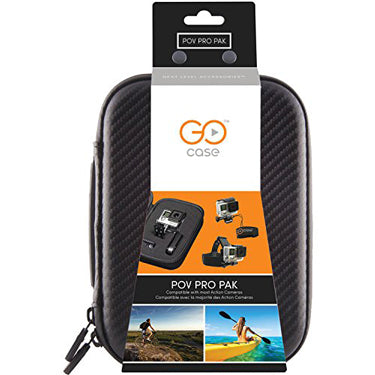 GoCase Pro Pak hardshell Action Cam water resistant case with waterproof zipper QwikPik customizable foam cube (for all GoPro models) PRO-Strap for helmets and PRO-Tether for wrist )