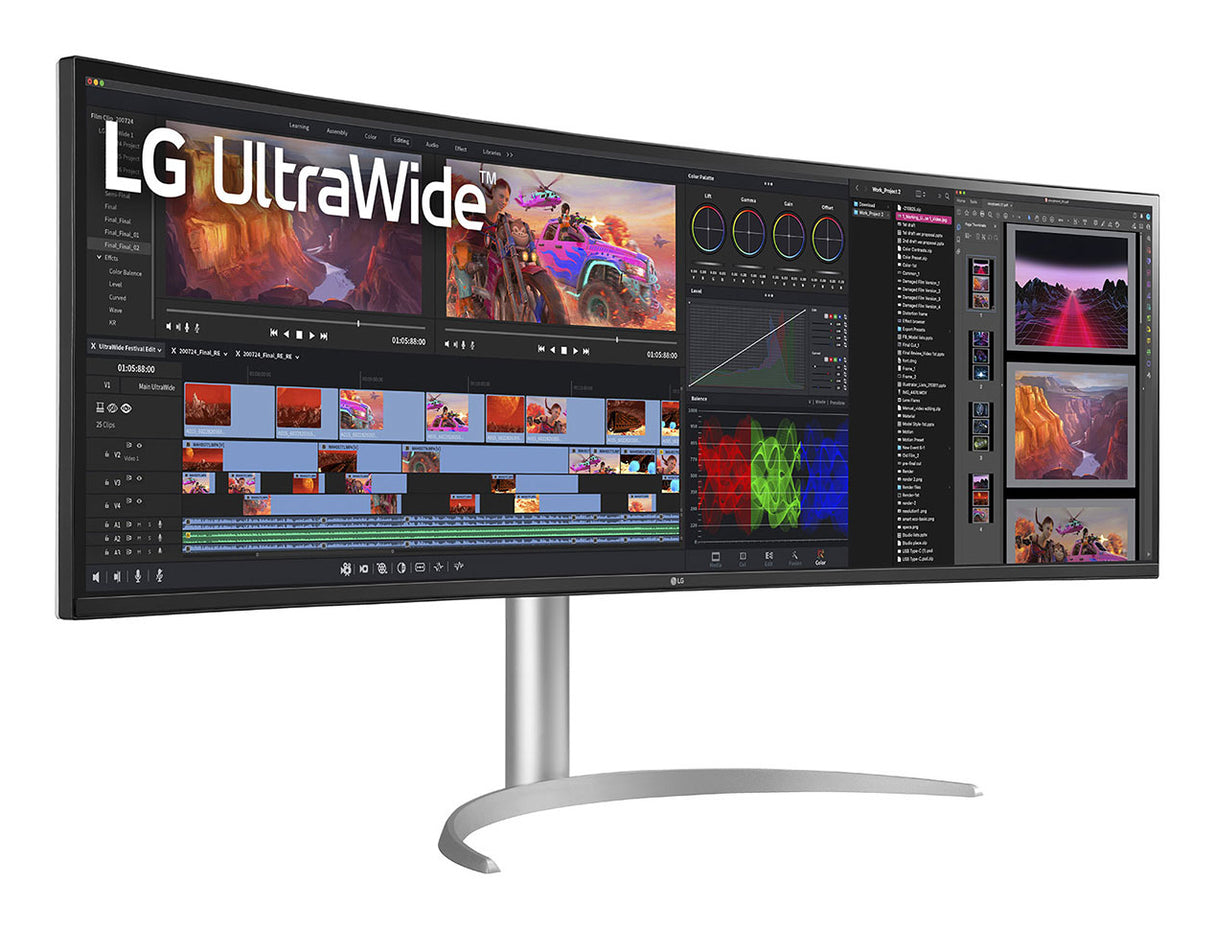 LG 49BQ95C-W computer monitor 124.5 cm (49") 5120 x 1440 pixels UltraWide Dual Quad HD White