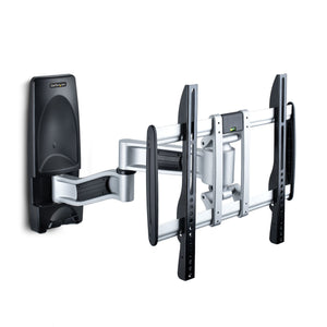 StarTech.com Articulating TV Wall Mount, VESA Wall Mount, Supports 26 to 65 inch/99lb/Flat/Curved TVs, Retractable Low Profile Wall Mount TV Bracket, Adjustable Corner TV Wall Mount - TAA