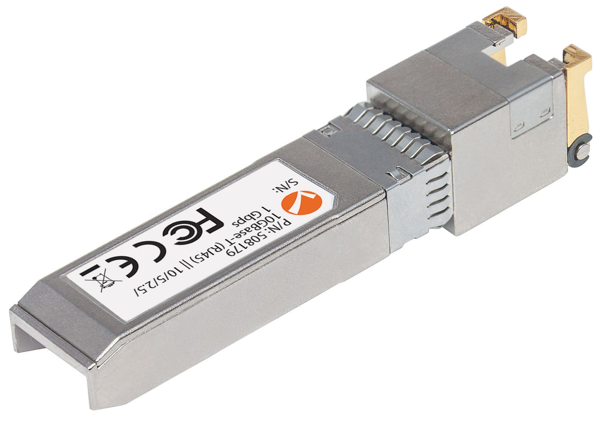 Intellinet Transceiver Module, 10 Gigabit Copper SFP+, 10GBase-T (RJ45) Port, 30m, up to 10 Gbps Data-Transfer Rate with Cat6a Cabling, Ethernet, Fiber/Fibre, MSA Compliant, Equivalent to Cisco MA-SFP-10G-T, Three Year Warranty