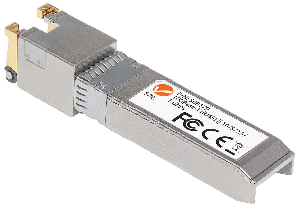 Intellinet Transceiver Module, 10 Gigabit Copper SFP+, 10GBase-T (RJ45) Port, 30m, up to 10 Gbps Data-Transfer Rate with Cat6a Cabling, Ethernet, Fiber/Fibre, MSA Compliant, Equivalent to Cisco MA-SFP-10G-T, Three Year Warranty