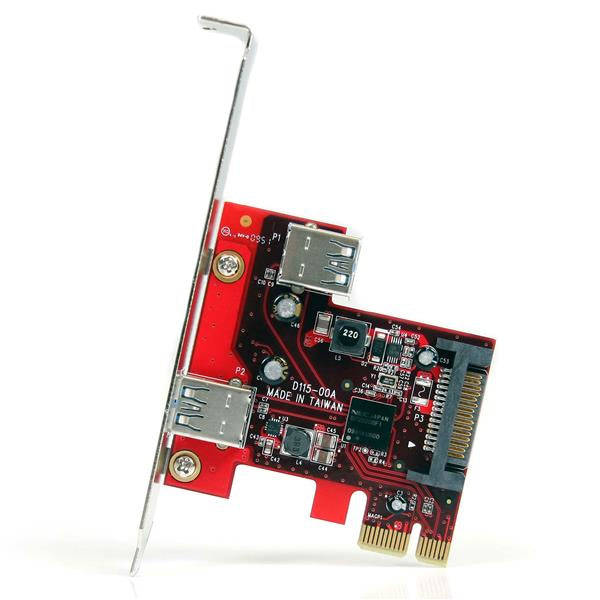 StarTech.com 2 port PCI Express SuperSpeed USB 3.0 Card with UASP Support - 5Gbps - 1 Internal 1 External - TAA