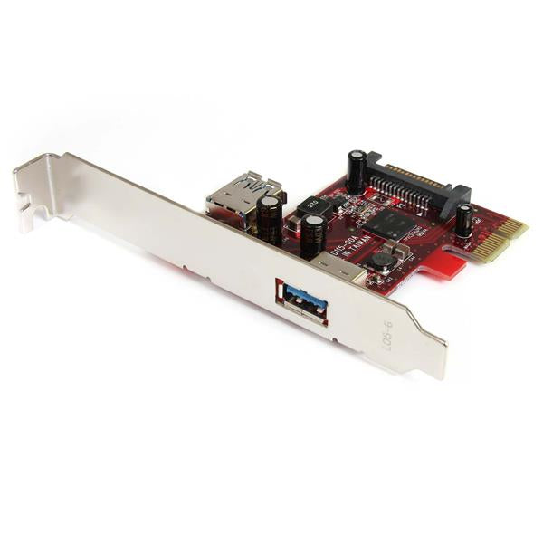 StarTech.com 2 port PCI Express SuperSpeed USB 3.0 Card with UASP Support - 5Gbps - 1 Internal 1 External - TAA