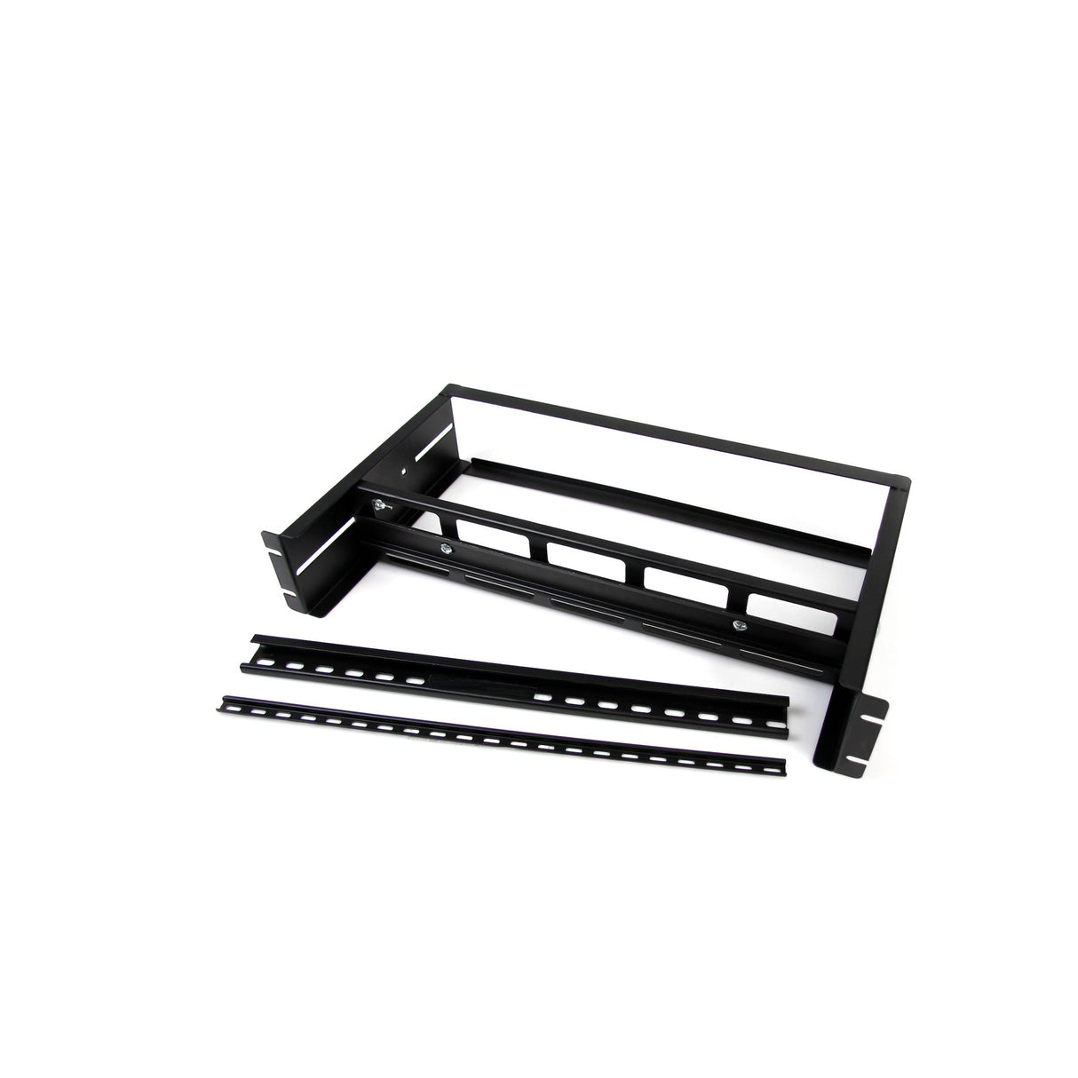StarTech.com 2U DIN Rail Kit for Standard 19" Rack - Adjustable Depth Rackmount DIN Rail with Top Hat, Mini, G Rails, 27lbs/12.5kg Weight Capacity