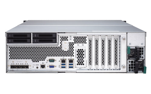 QNAP TDS-16489U R2 NAS Rack (3U) Intel® Xeon® E5 v4 E5-2620V4 128 GB DDR4 0 TB Aluminium, Black