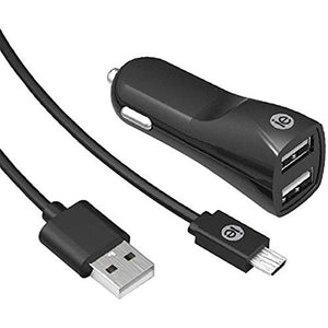 iEssentials Car Charger 2.4 Amp 2 Port with Micro Cable
