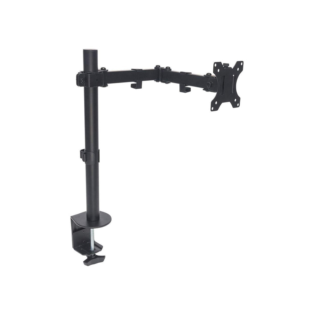 Manhattan Desk Mount for TV & Monitors (Full Motion), For screens 13" to 27", Clamp fitting to desk, VESA compatibility: 75x75mm and 100x100mm - check the dimensions of the four mounting holes on back of screen to ensure it fits, Max 8kg, Bracket...