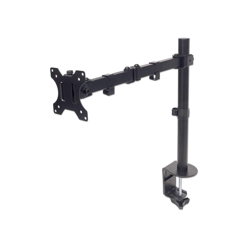 Manhattan Desk Mount for TV & Monitors (Full Motion), For screens 13" to 27", Clamp fitting to desk, VESA compatibility: 75x75mm and 100x100mm - check the dimensions of the four mounting holes on back of screen to ensure it fits, Max 8kg, Bracket...
