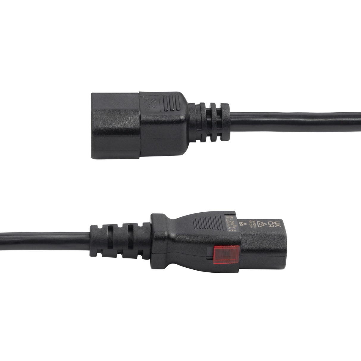 StarTech.com 4ft (1.2m) Power Extension Cord, PDU Style C14 to Locking C13, PDU Power Cord, 10A 250V, 18AWG, Power Extension Cable, TAA Compliant, UL Listed