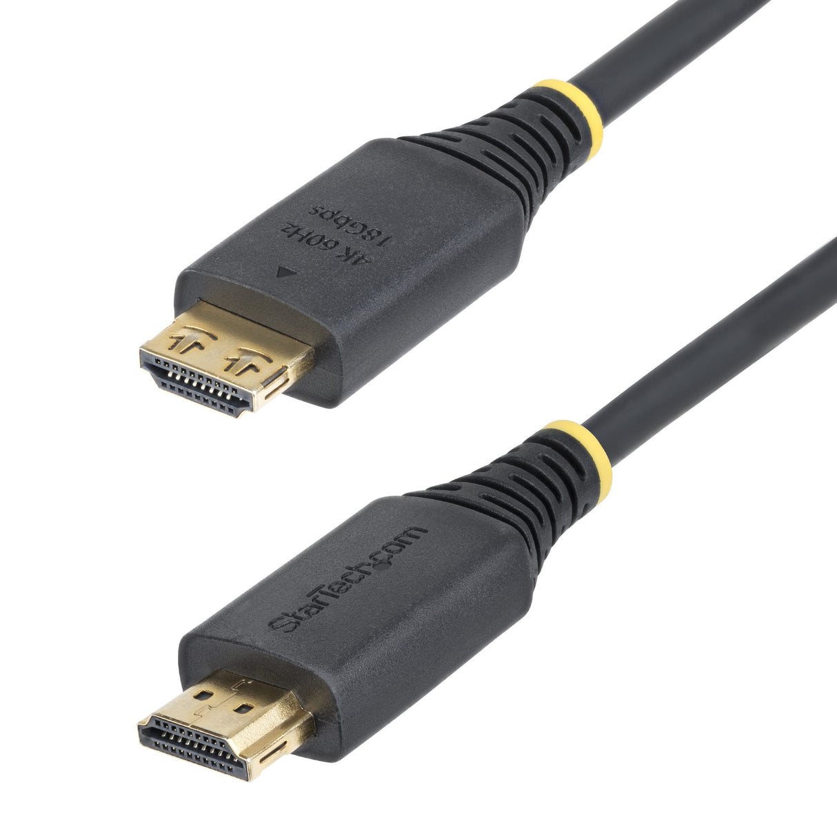 StarTech.com 6ft (1.8m) High Speed HDMI Cable with Gripping Connectors, 4K 60Hz/1440p 144Hz, HDR10/HDCP 2.2/ARC, 18Gbps, UHD HDMI Cord for TV/Monitor/Display, TPE Jacket