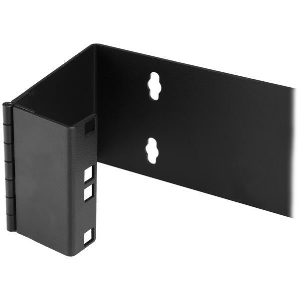 StarTech.com 2U Hinged Wall Mount Patch Panel Bracket - 6 inch Deep - 19" Patch Panel Swing Rack for Shallow Network Equipment- 22lbs