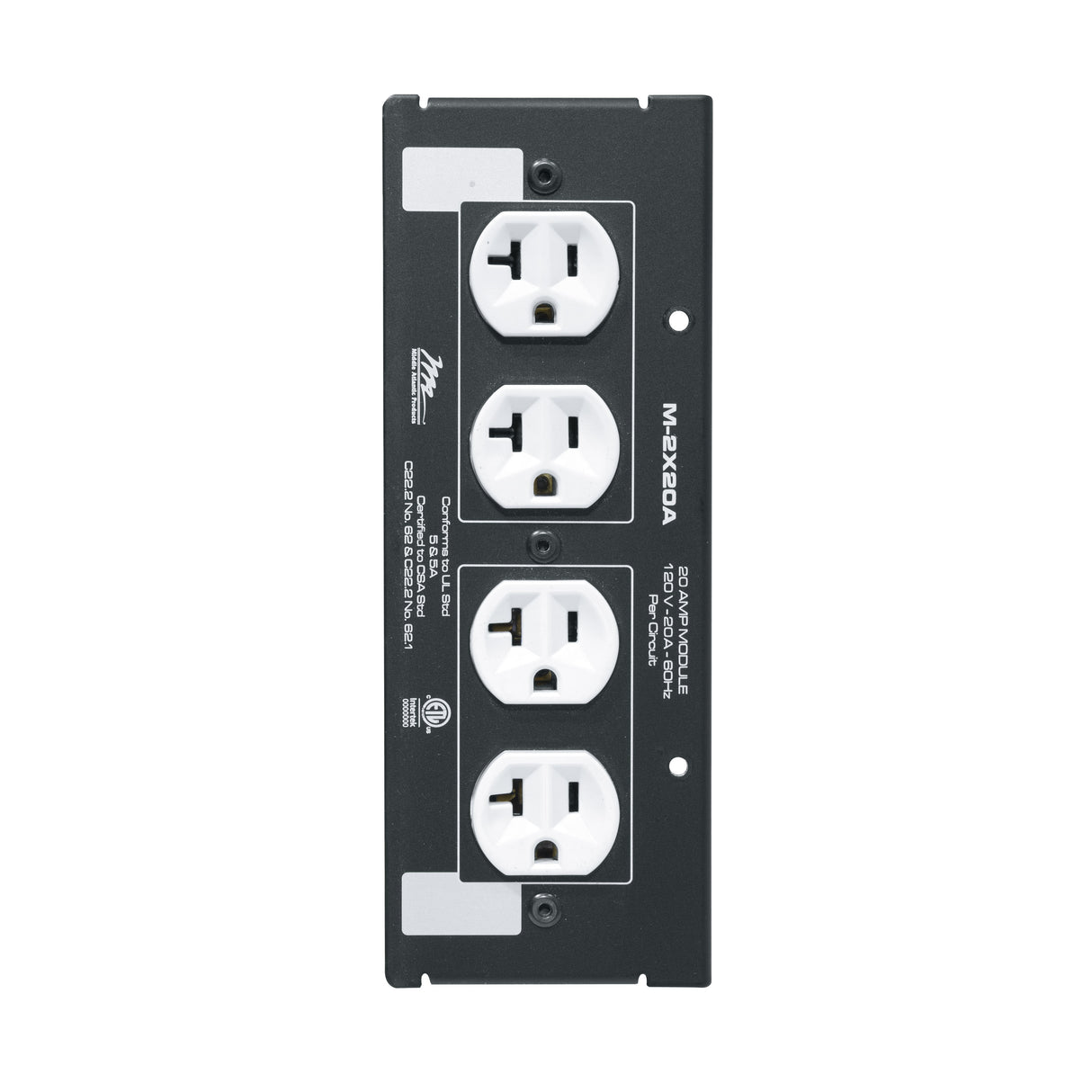 Middle Atlantic M-2X20A power distribution unit (PDU) 4 AC outlet(s) Black