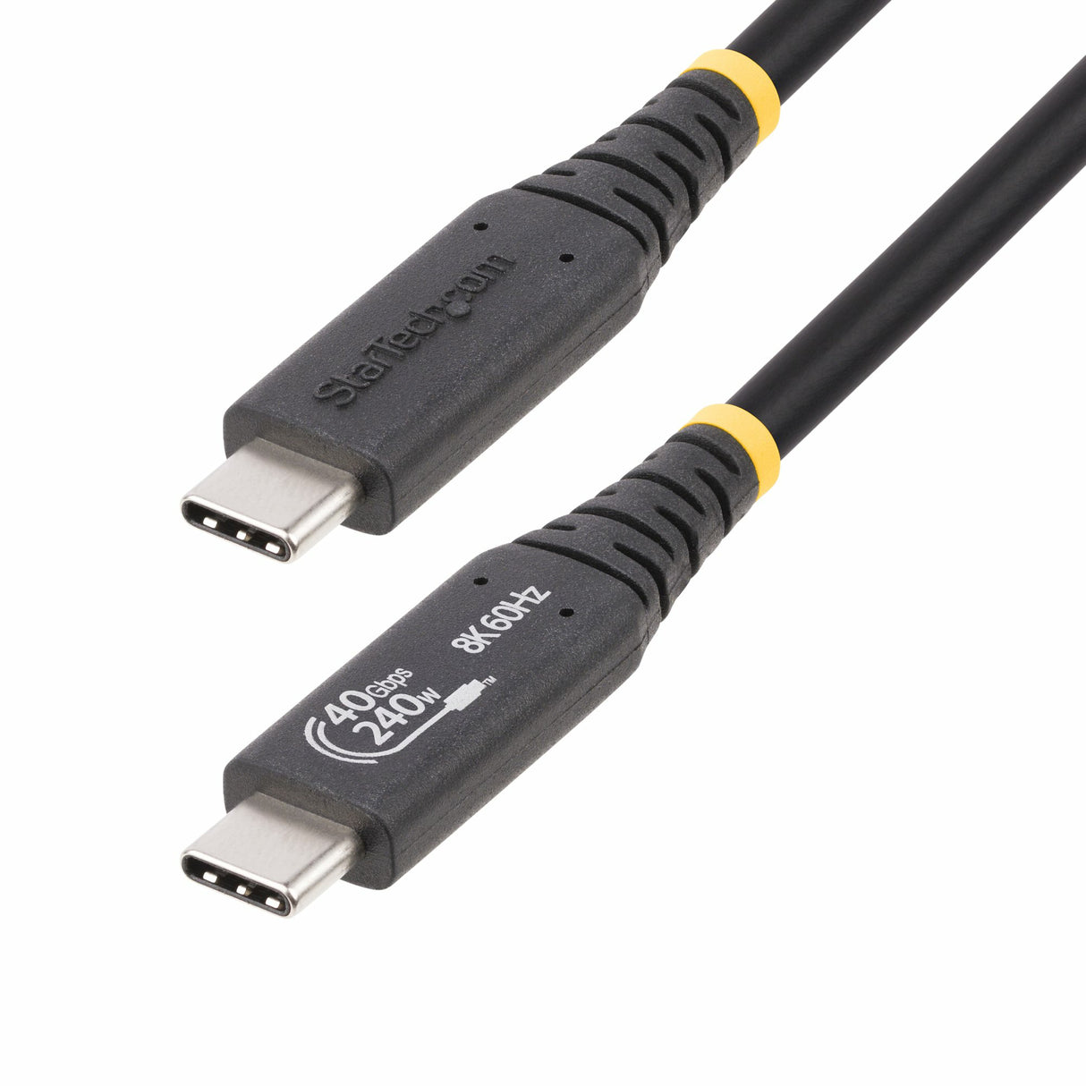 StarTech.com 1.6ft (50cm) USB4 Cable 40Gbps, 240W (5A) Power Delivery, 8K 120Hz / 4K 240Hz DP Alt Mode, USB-IF Certified USB-C Cable - Thunderbolt Compatible