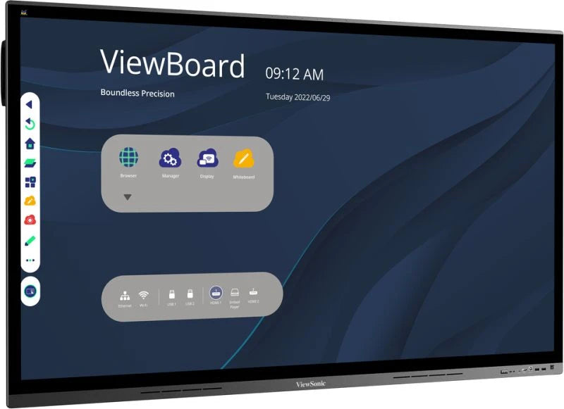 Viewsonic IFP6562 Signage Display Interactive flat panel 165.1 cm (65") LED Wi-Fi 350 cd/m² 4K Ultra HD Black Touchscreen Built-in processor Android 8.0