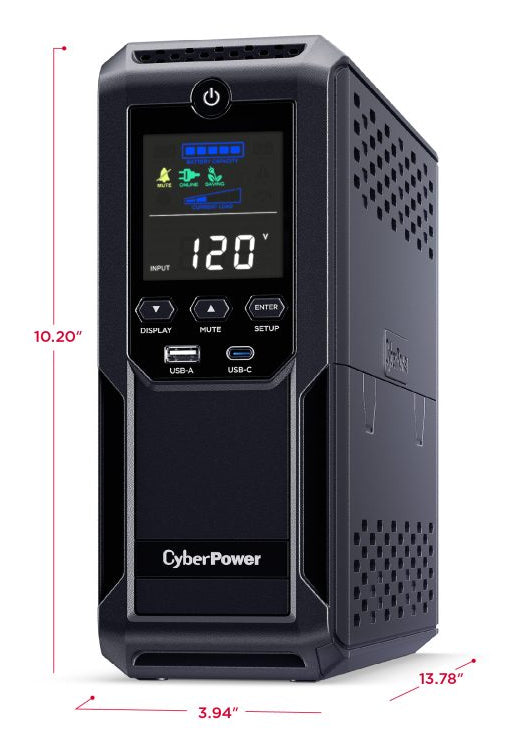CyberPower LCD Intelligent uninterruptible power supply (UPS) Line-Interactive 1.35 kVA 815 W 12 AC outlet(s)