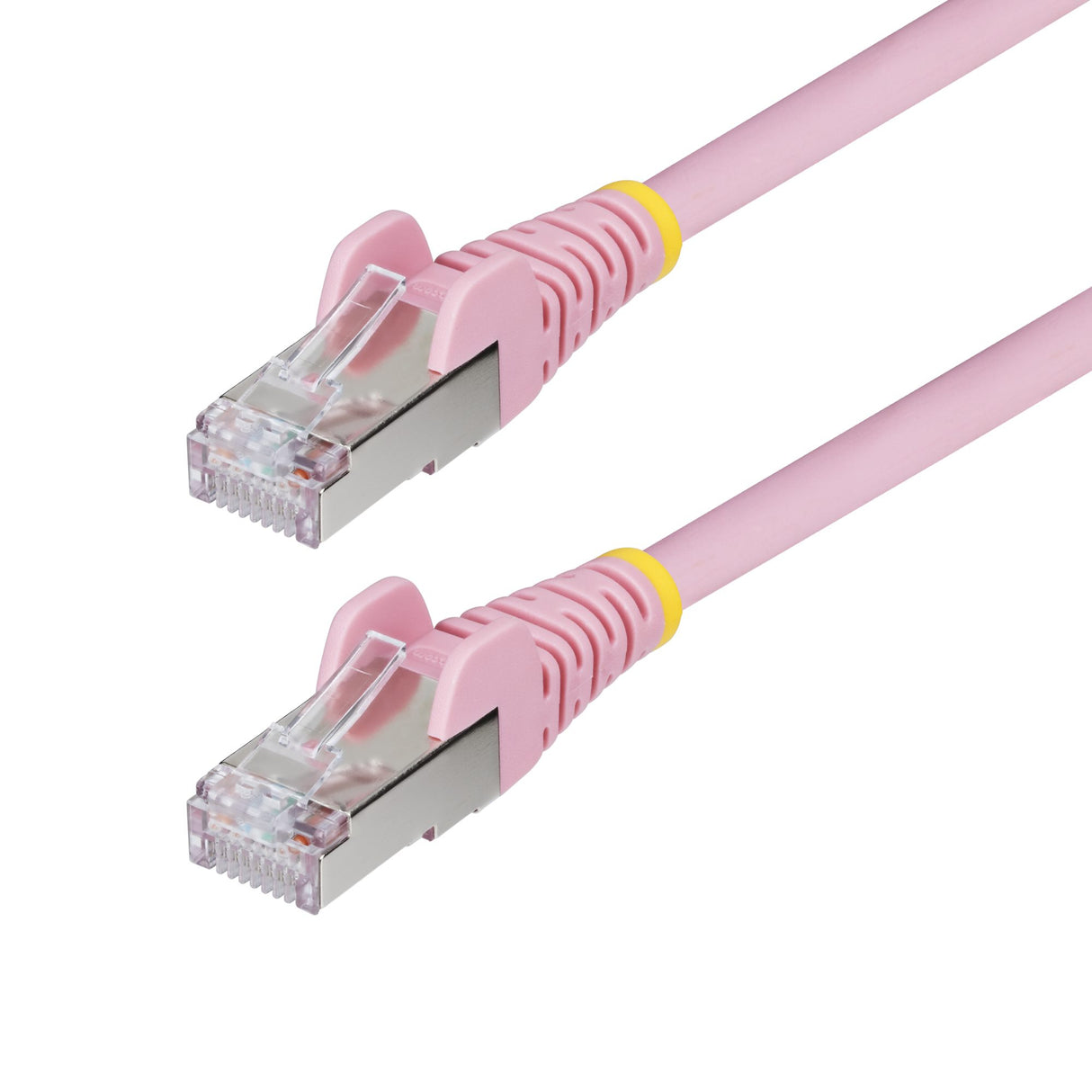 StarTech.com 50ft Pink CAT6a Ethernet Cable, Snagless RJ45, 10GbE, 100W PoE++, S/FTP, LSZH, 27AWG Pure Bare Copper Wire, 500MHz, Shielded Network Patch Cord w/Strain Reliefs, Individually Tested/ETL Verified