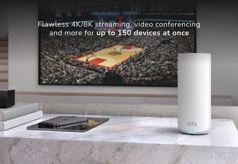 NETGEAR Orbi 870 Tri-band (2.4 GHz / 5 GHz / 6 GHz) Wi-Fi 7 (802.11be) White 4 Internal