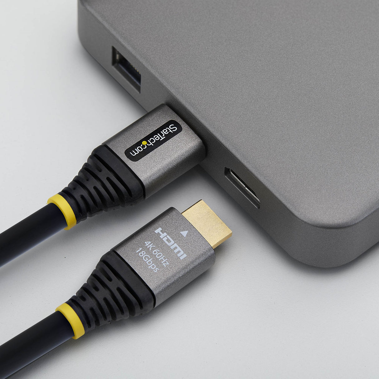StarTech.com 25ft (7.6m) Premium Certified High Speed HDMI Cable, 4K 60Hz/1440p 144Hz, HDMI 2.0 Cable with HDR10/ARC, 18Gbps, 4K HDMI Cord for Monitor/TV/Display, High-Flex TPE Jacket