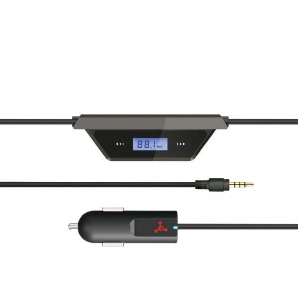Fuse FM Transmitter Braided Nylon 3.5mm Cable to Connect Phone PC Tablets to Car Audio