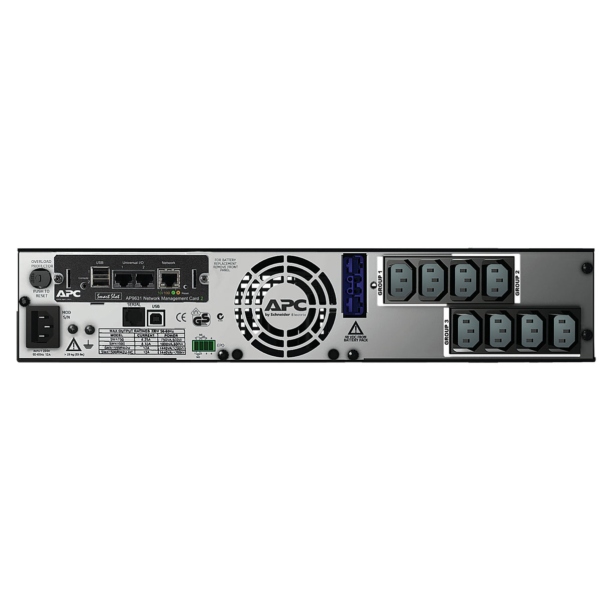 APC Smart-UPS X SMX1500RMI2UNC - 1500VA, 8x C13 output, USB, expandable runtime, NMC