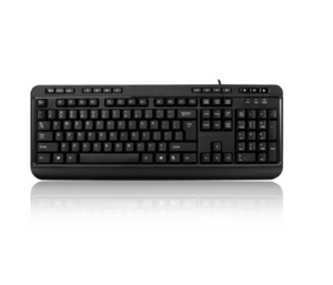 Adesso Keyboard Wired Multimedia with 3 Port USB Hub PC/Mac - Black