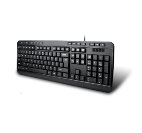 Adesso Keyboard Wired Multimedia Spill-Resistant - Black