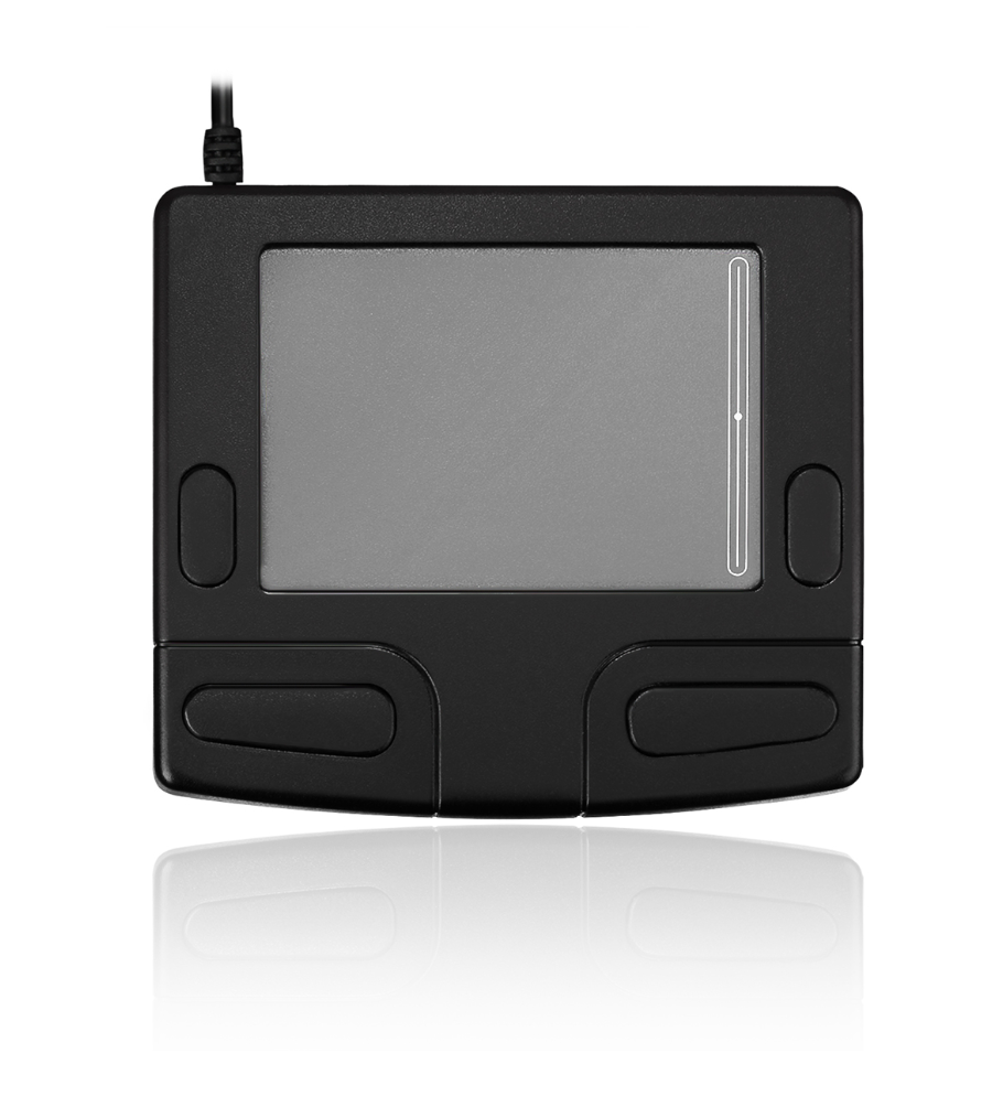 Adesso Touchpad 4 Button Smart Cat Glidepoint Multi-Touch with 2 Programmable Buttons USB Wired PC/Mac - Black