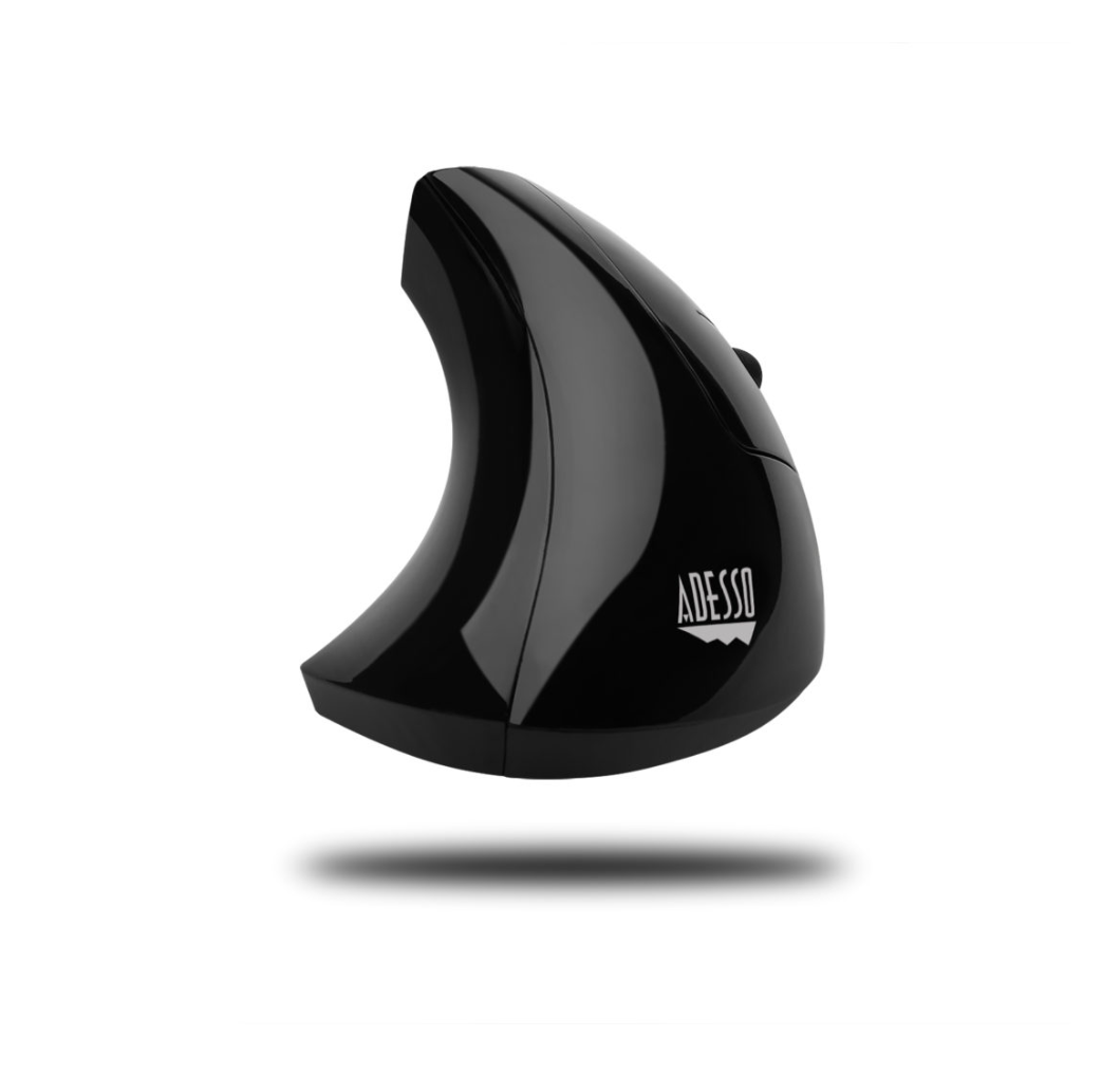 Adesso Mouse Wireless Vertical E10 6 Buttons up to 1600dpi Right Hand - Black