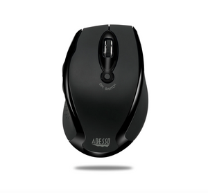 Adesso Mouse Wireless Ergonomic M20B 6 Button up to 1600dpi PC/Mac - Black